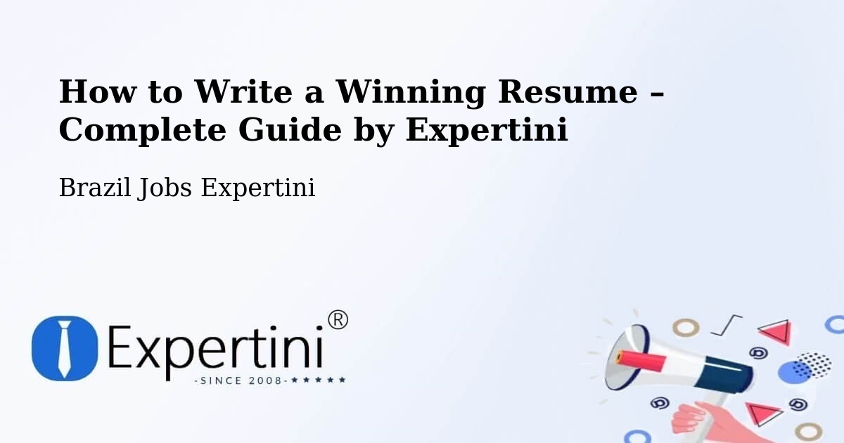 Resume Writing Guide for Job Seekers – Pimenta - Pimenta, Brazil Jobs Expertini